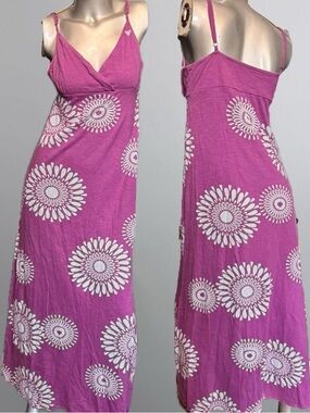 ROXY Y2K Purple Flower Print Maxi Dress
